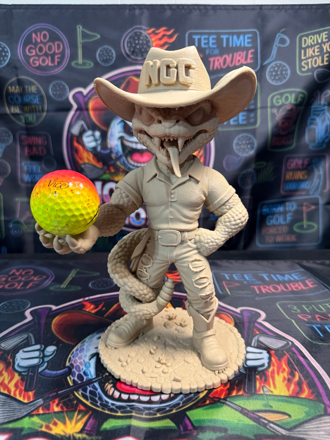 Rattlesnake Rick Golf Ball Holder