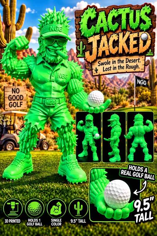 Cactus Jacked Golf Ball Holder
